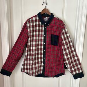 Vintage JC Penney Crazy Plaid L/S Button Down Shirt Men’s XXL 100% Cotton Preppy